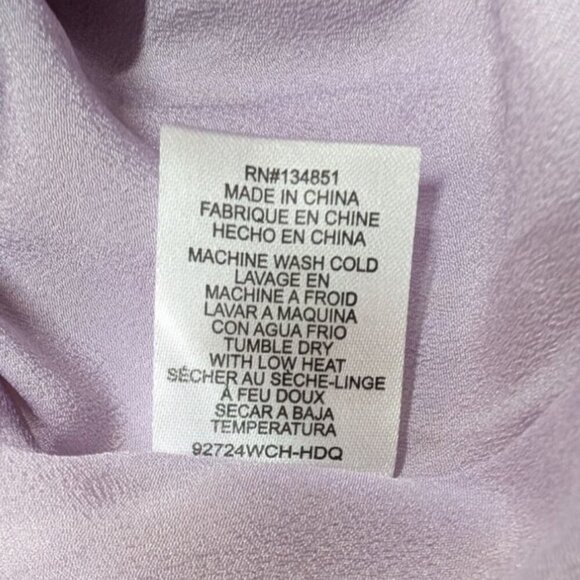 WAYF Dress Mabel Lavender Tropical Halter Coquette Ruffle Smocked Party Lined S - Picture 7 of 15